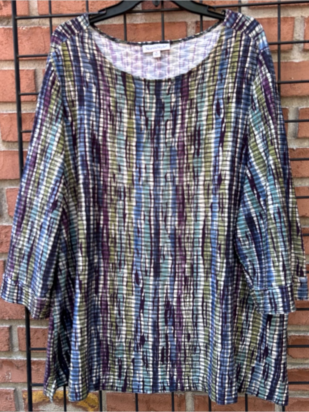 NorthStyle Tunic Top - Blue, Green & Purple